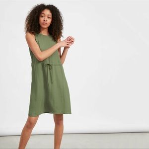 Everlane Japanese GoWeave Green Drawstring Dress 10